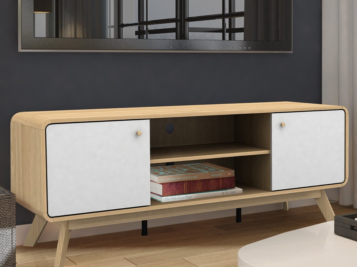 TV galds Elbtena 107 (Ozols + Balts)