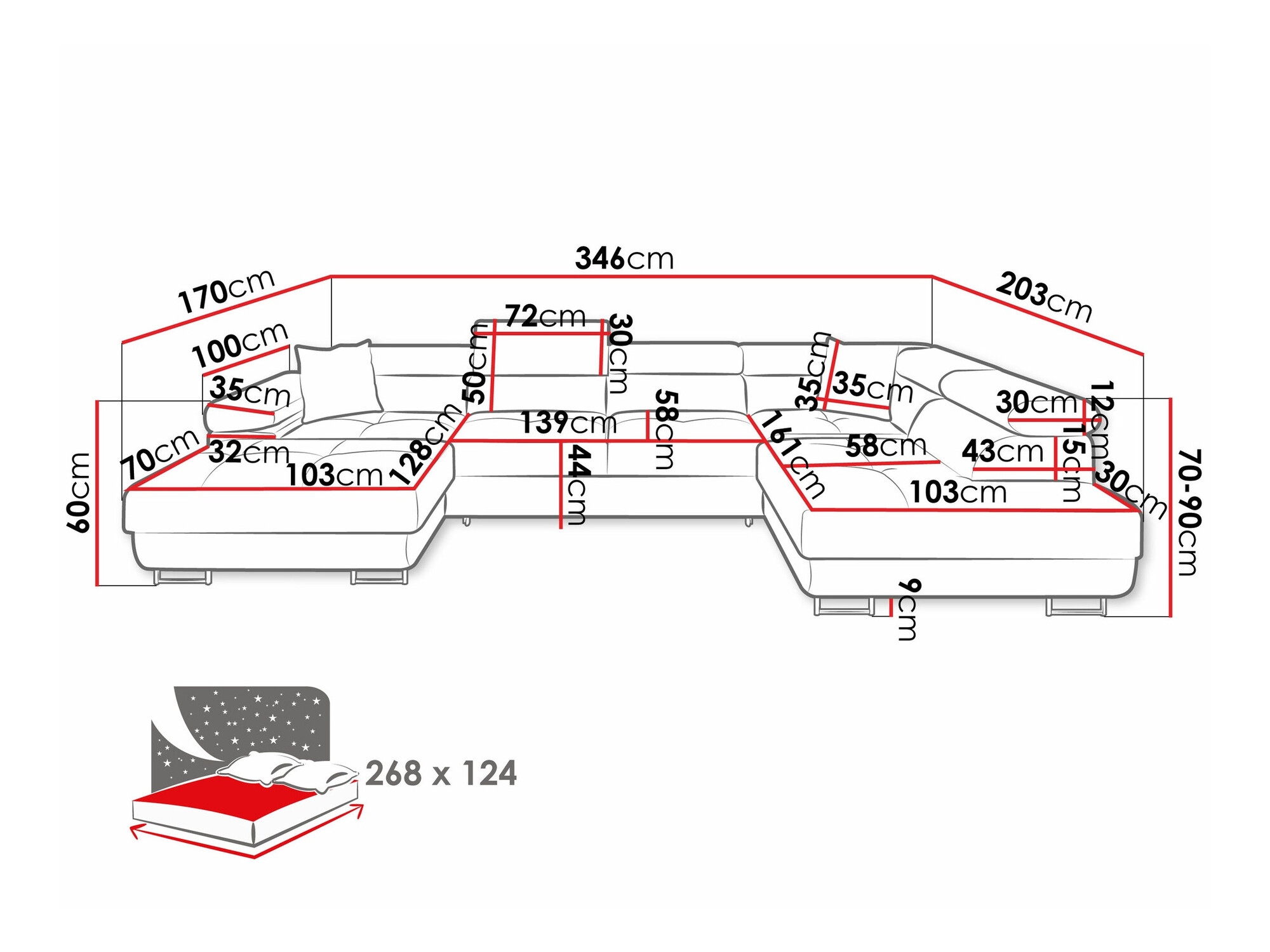 Угловой диван Comfivo Eliferu 103 (Flow 09)