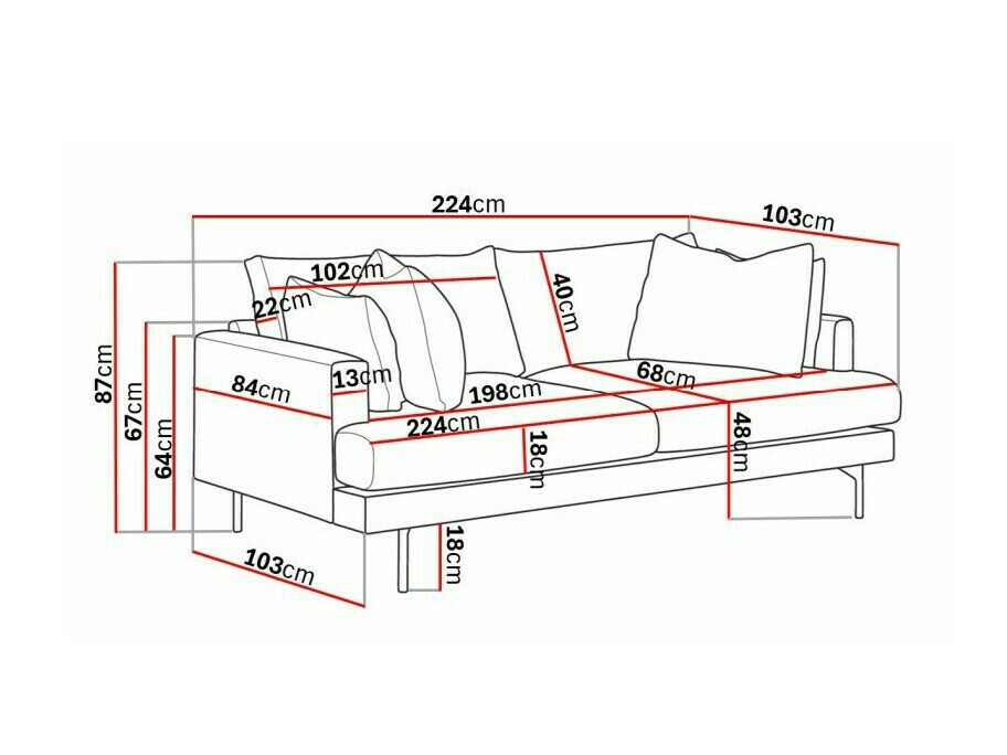 Dīvāns Ophliva 101 (Grande 03)