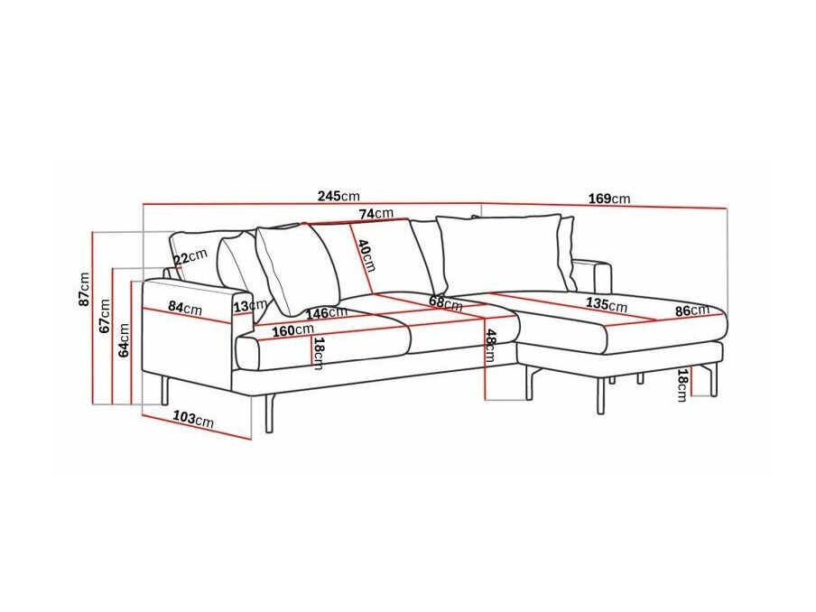Stūra dīvāns Ophliva 107