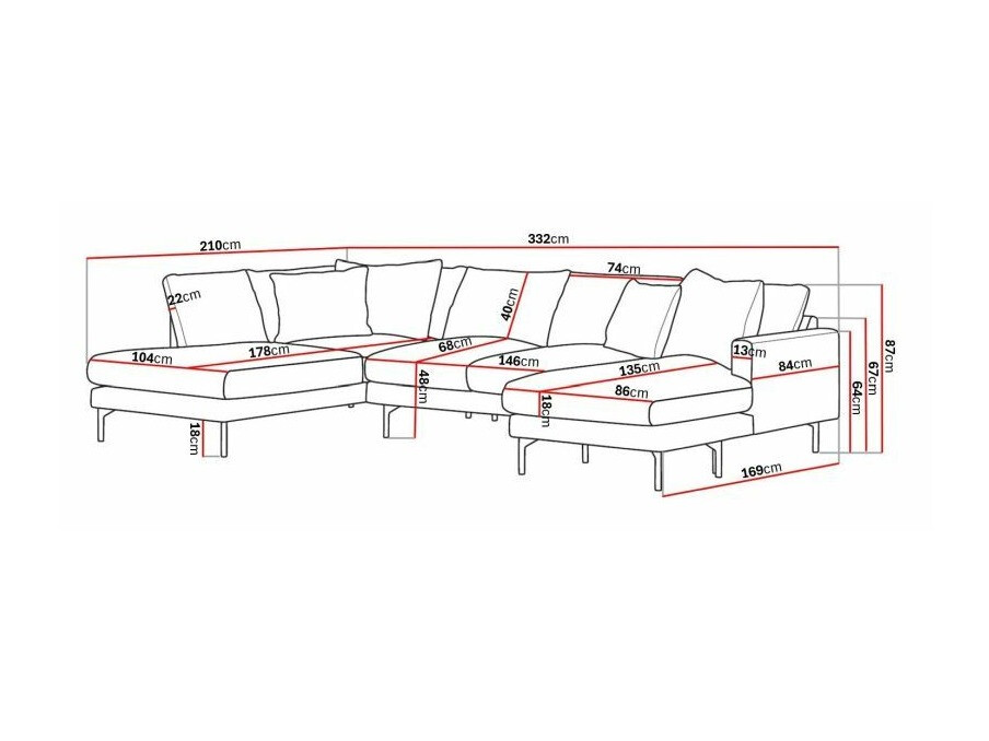 Stūra dīvāns Ophliva 108