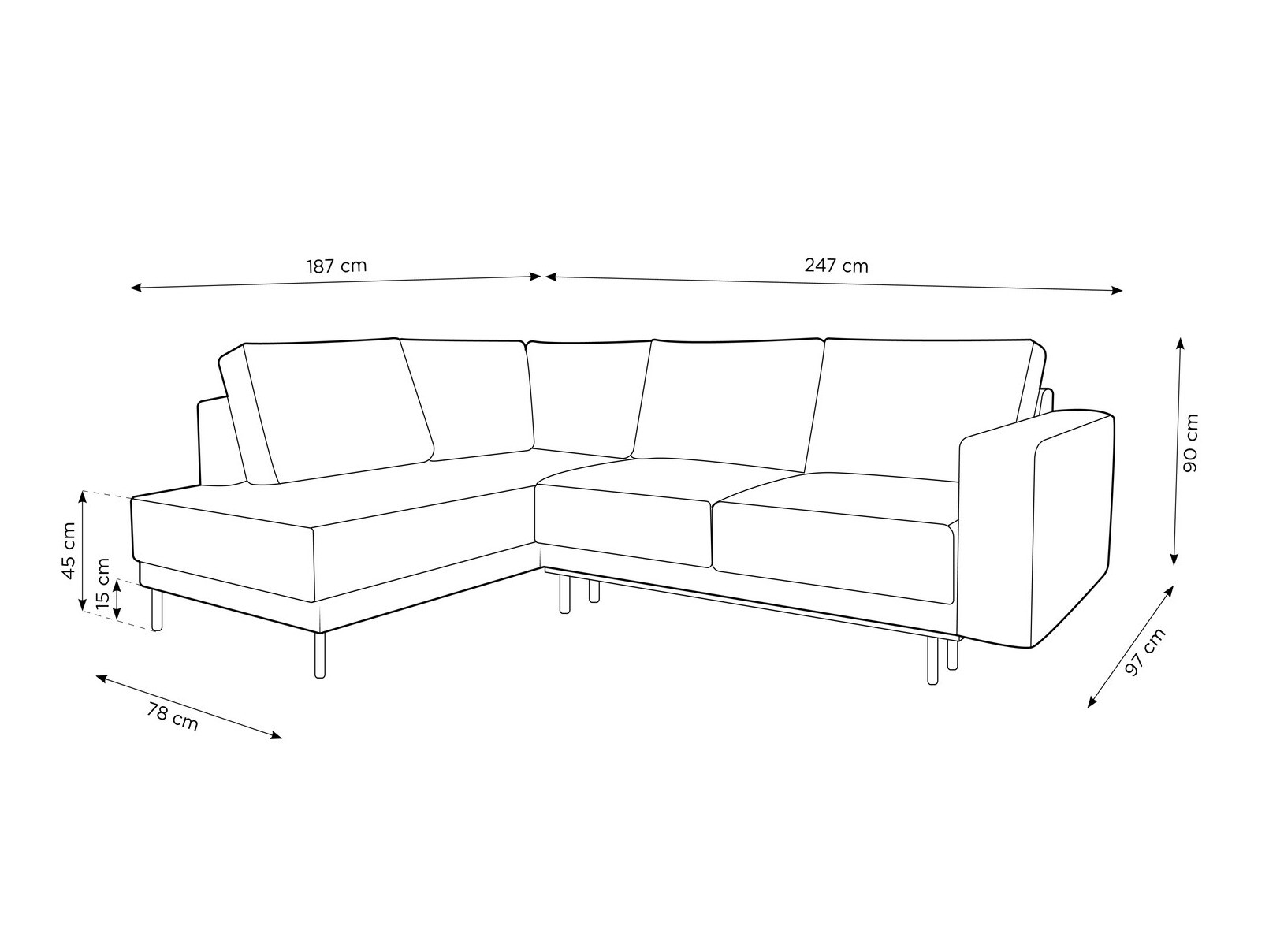 Угловой диван Beckley 104 (Megan 363)