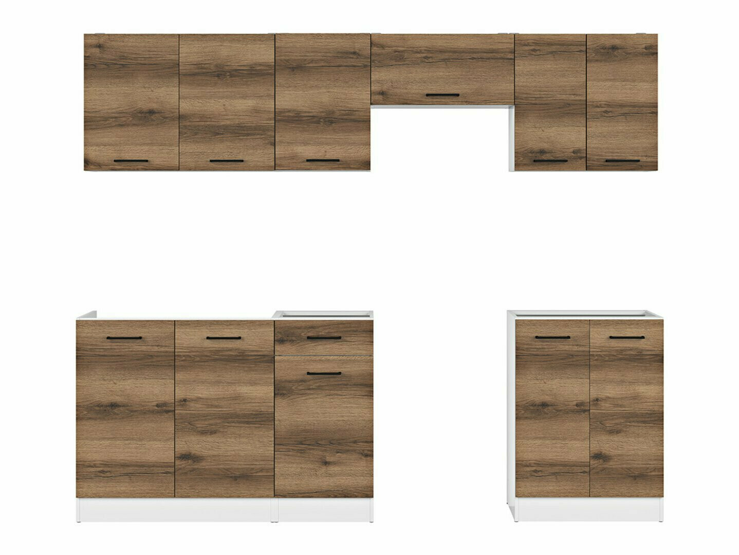 Virtuves komplekts Boston 498 (Tumšs delano ozols)