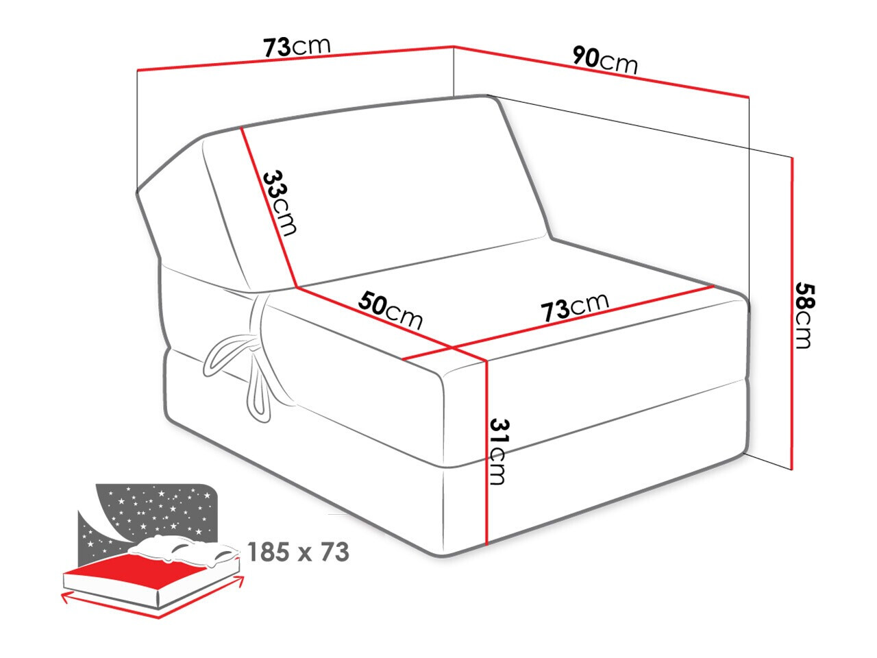 Кресло Comfivo 120 (Poso 135)