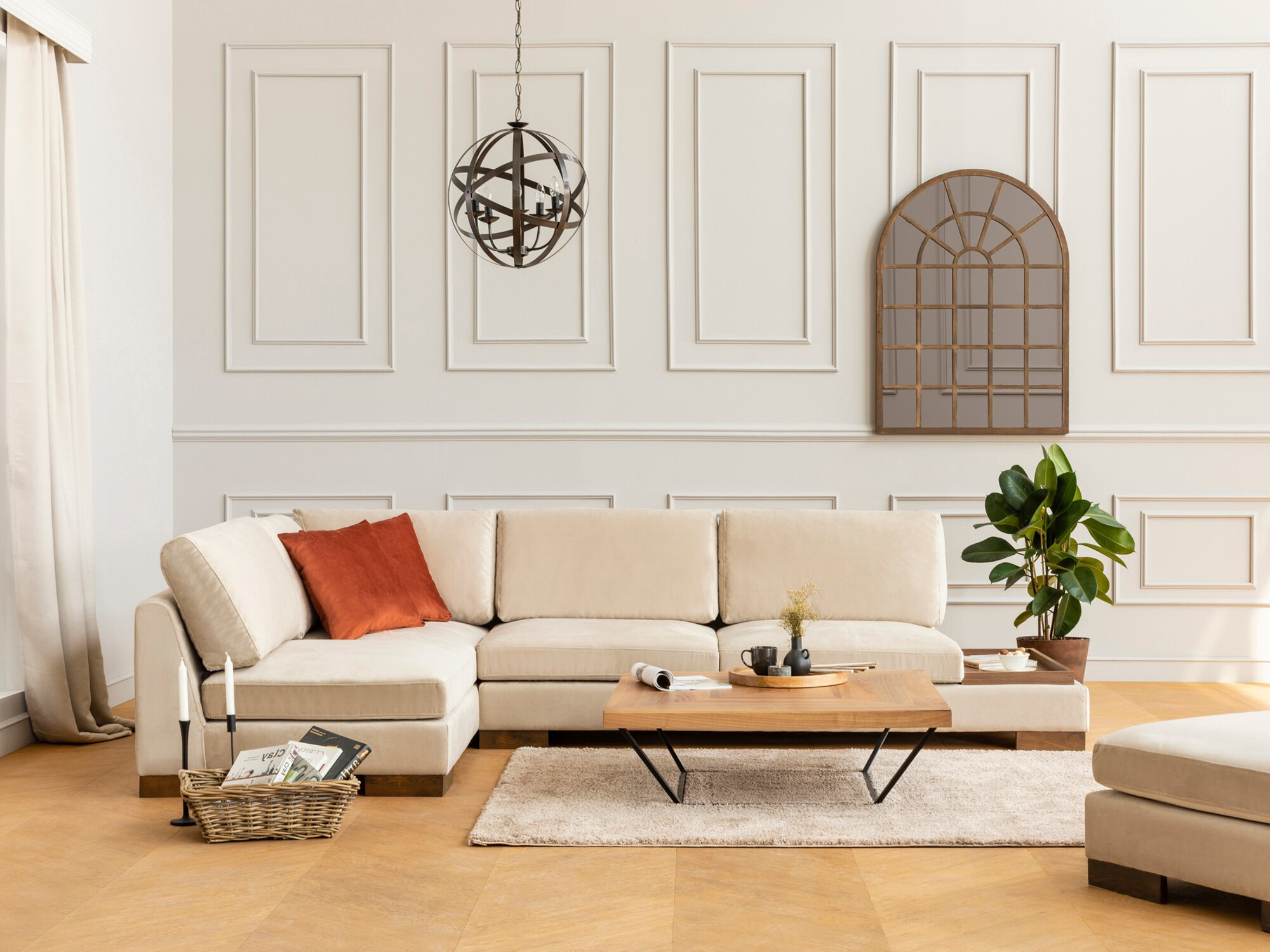 Угловой диван Altadena 448 (Бежевый)