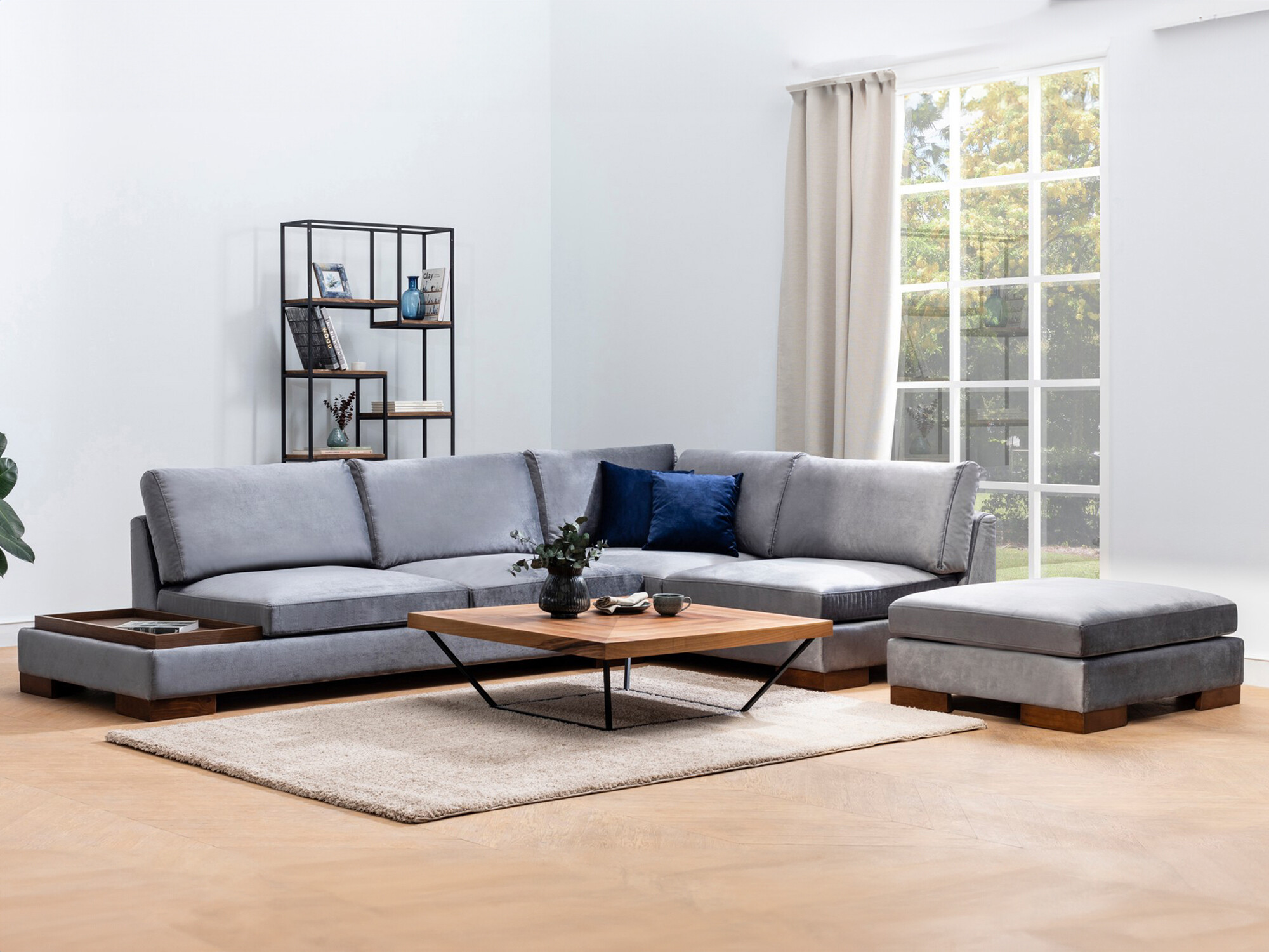 Угловой диван Altadena 448 (Тёмно-серый)