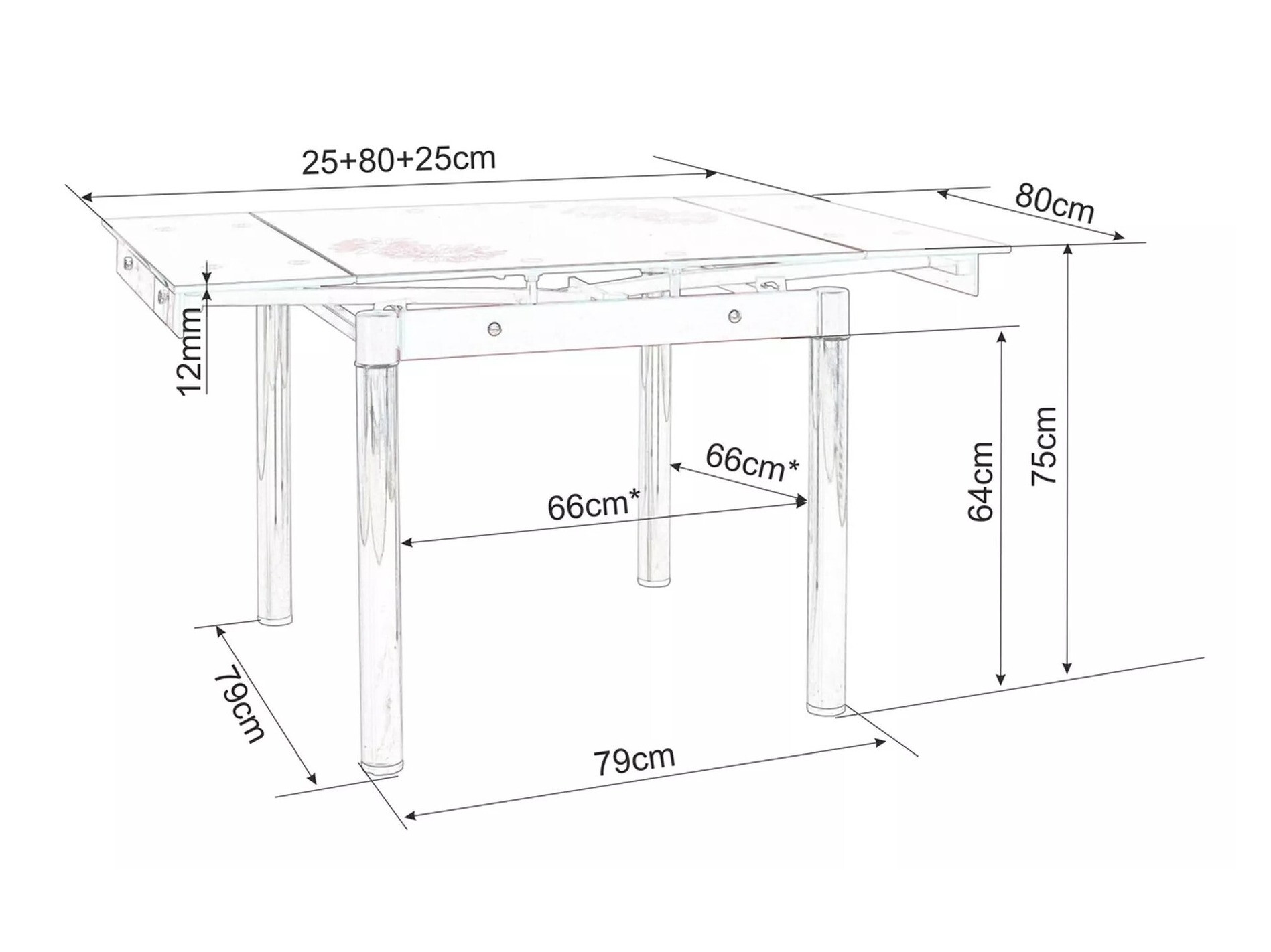 Cтол Detroit 510 (Белый мрамор)