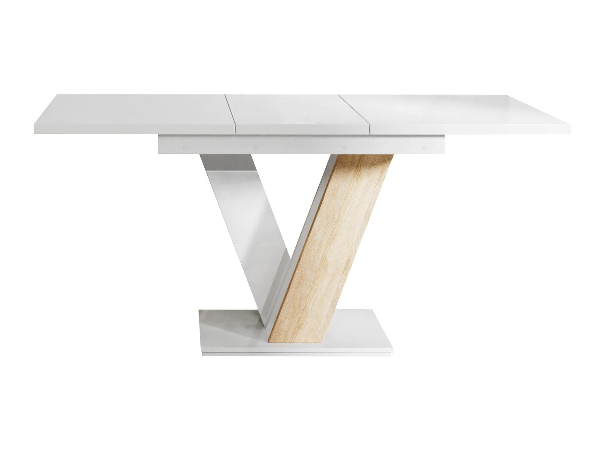 Galds Goodyear 104 (Glancēts balts + Sonomas ozols)