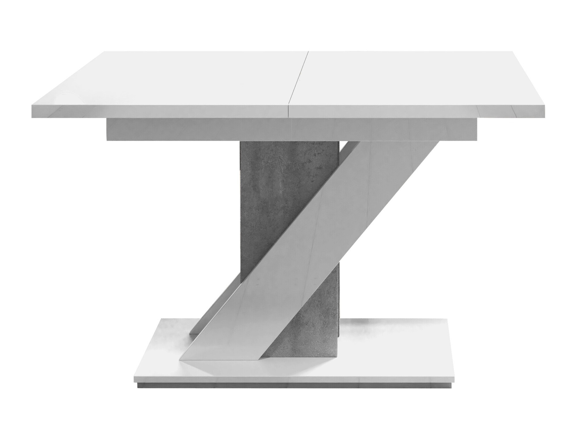 Galds Goodyear 105 (Glancēts balts + Betons)