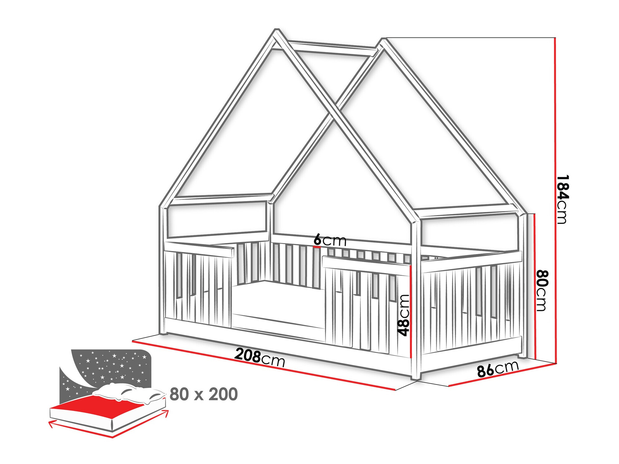 Кровать Vista 114 (Серый)