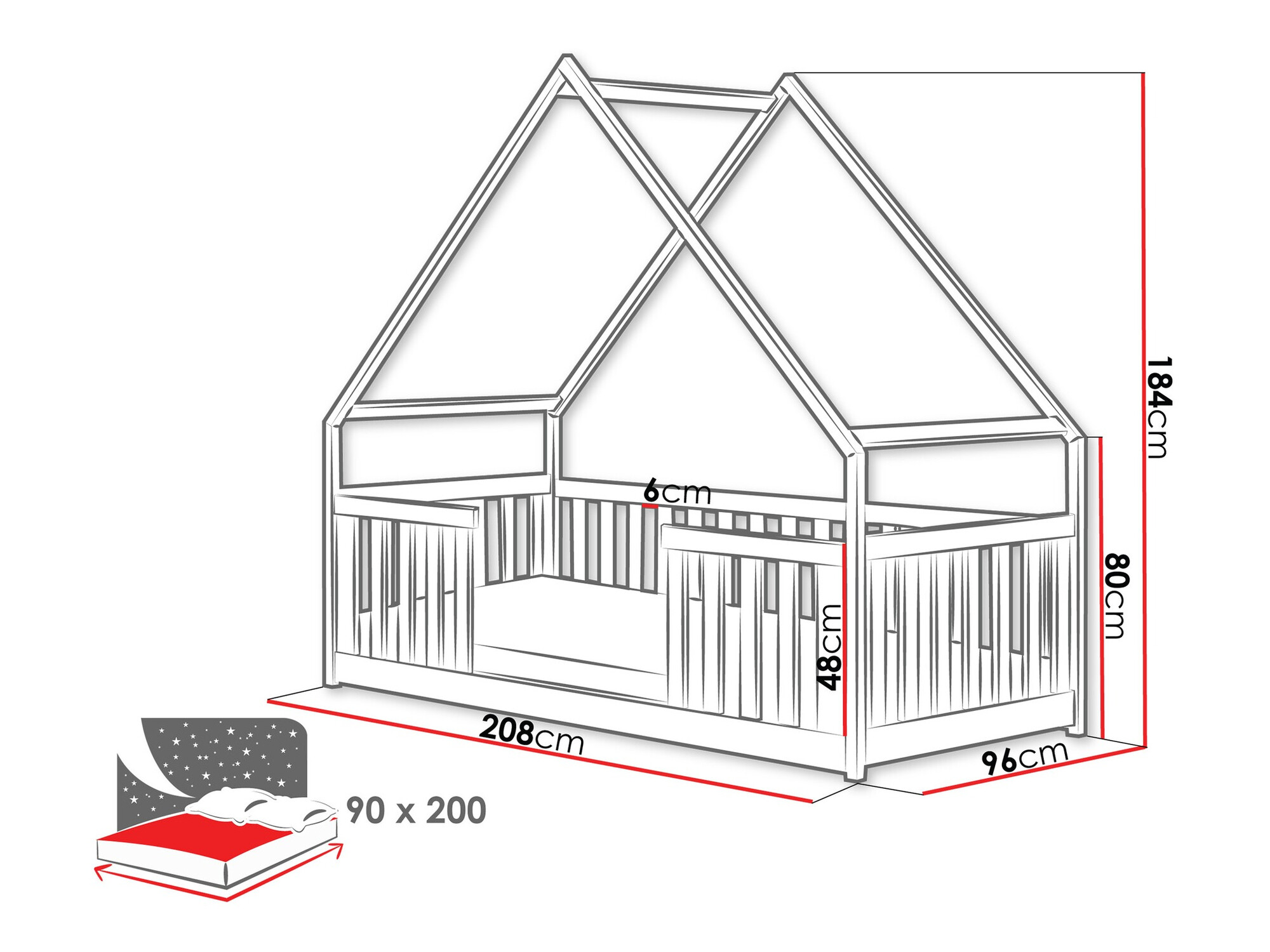 Кровать Vista 114 (Серый)