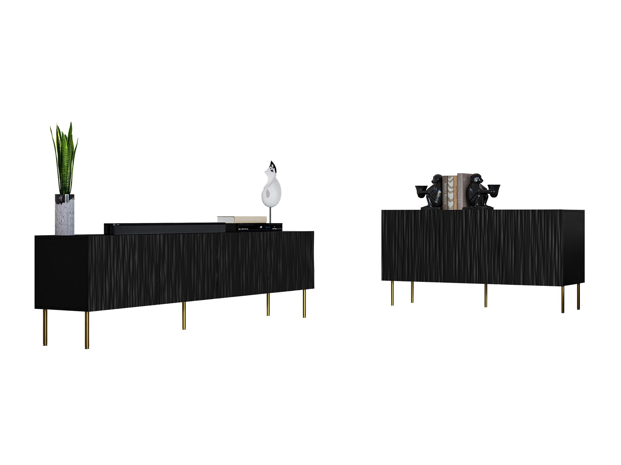 Набор для гостиной Lorelbo 104 (Чёрный + Золотой)