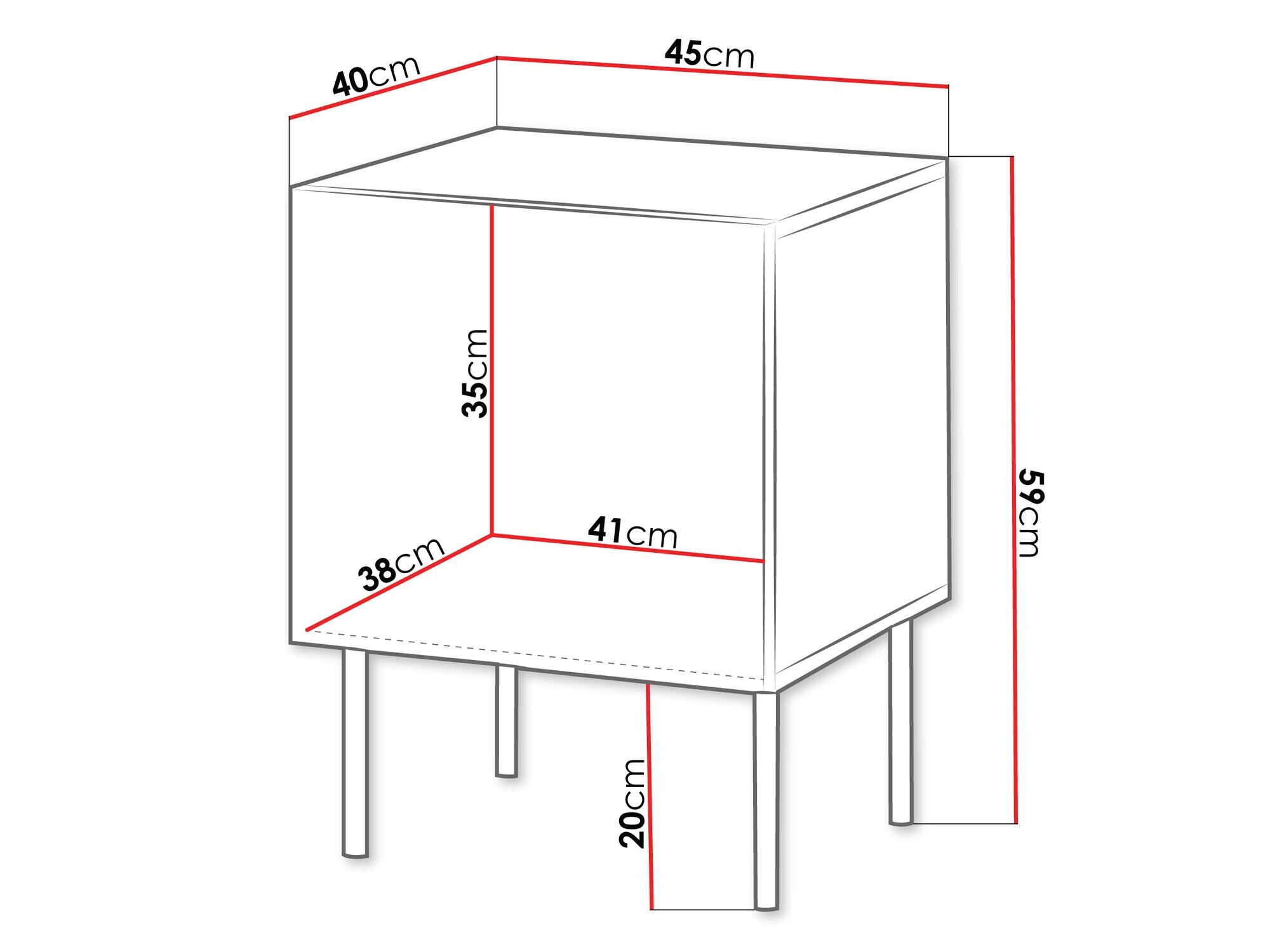 Naktsgaldiņu komplekts Evavese 104 (Melns)