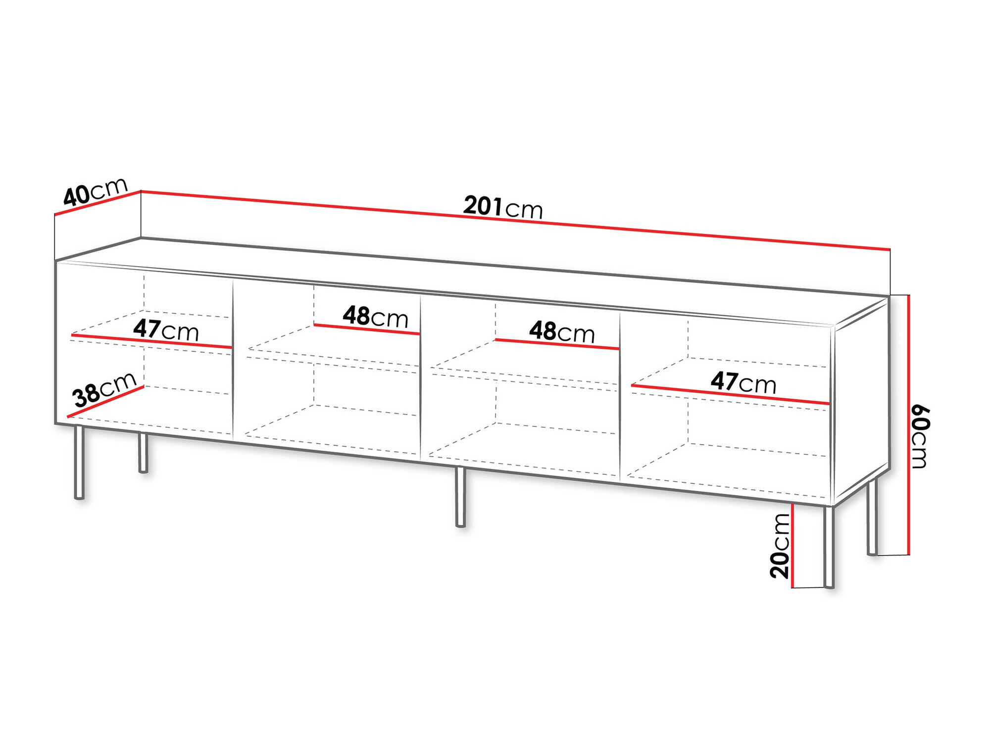 TV galds Evavese 103 (Melns)