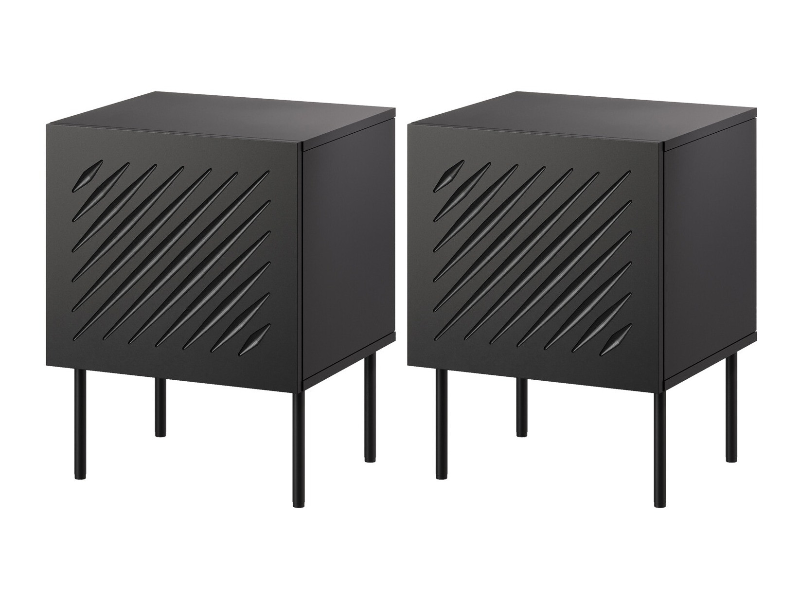 Комплект прикроватных тумбочек Tolfelo 104 (Чёрный)
