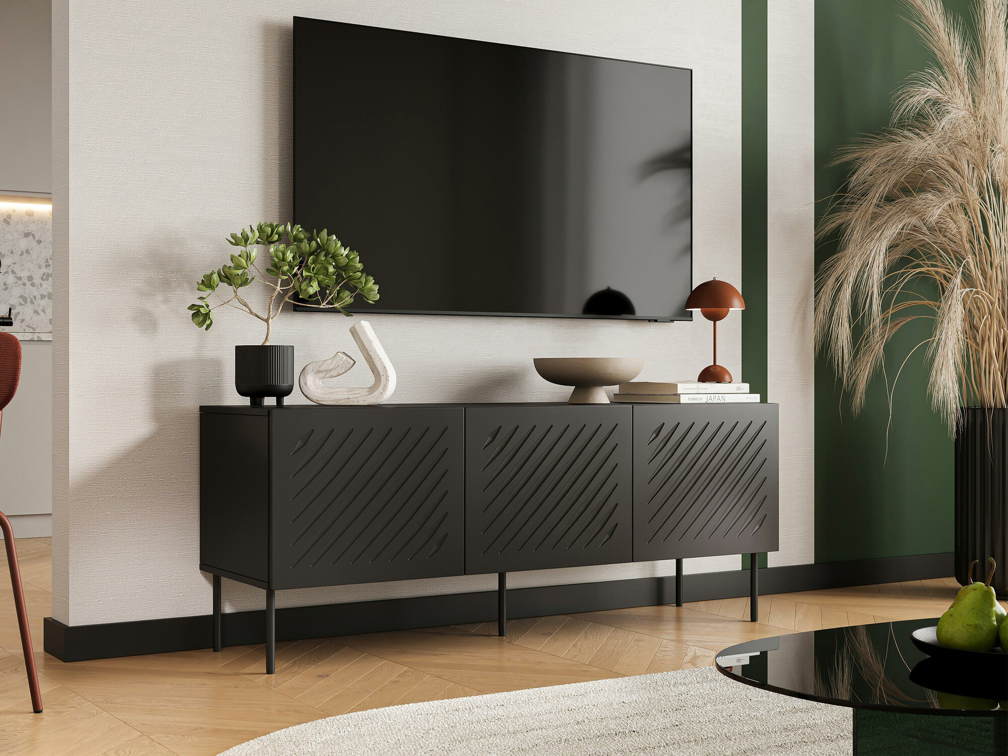 TV galds Tolfelo 102 (Melns)