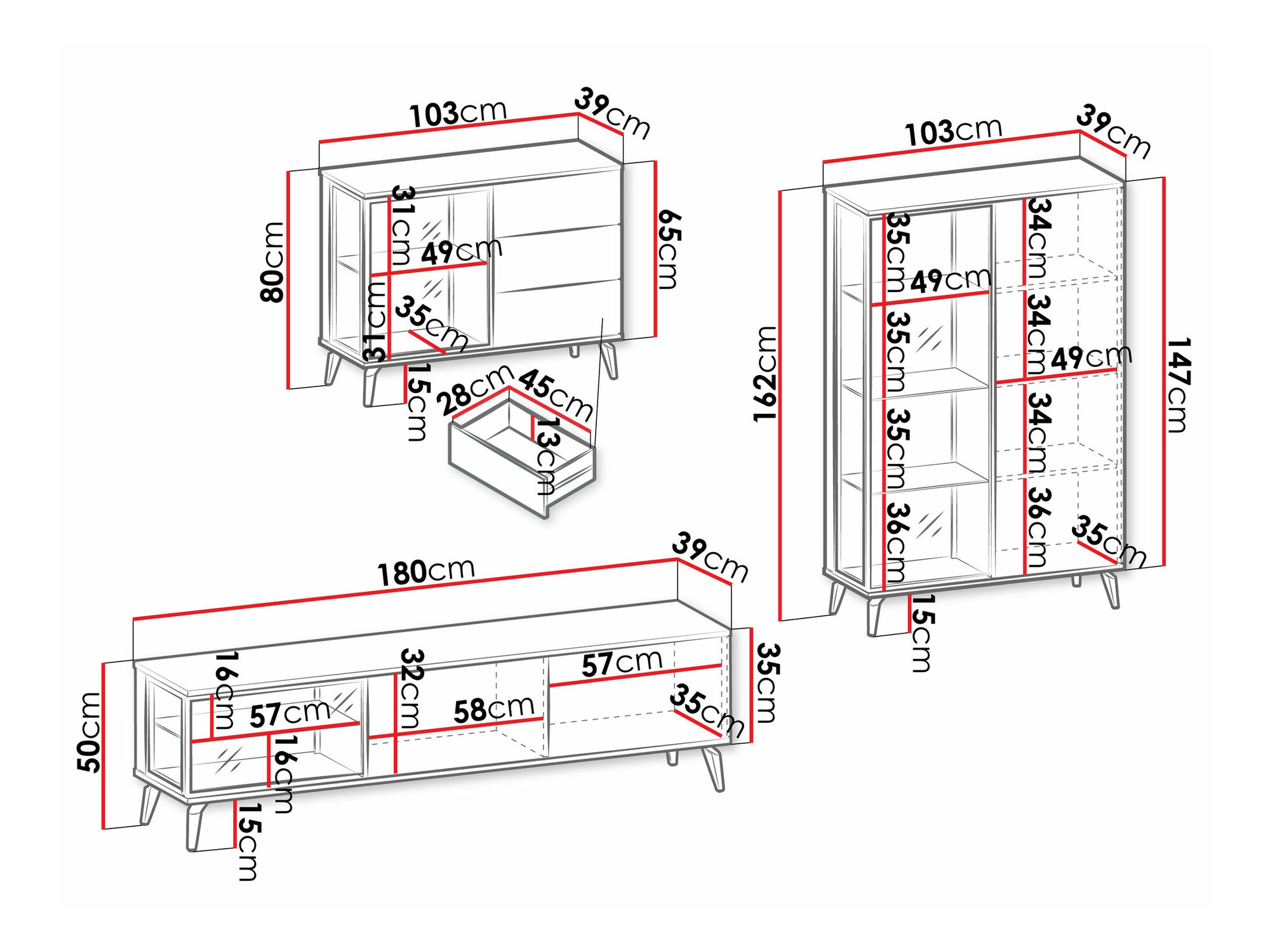Viesistabas komplekts Salcira 104