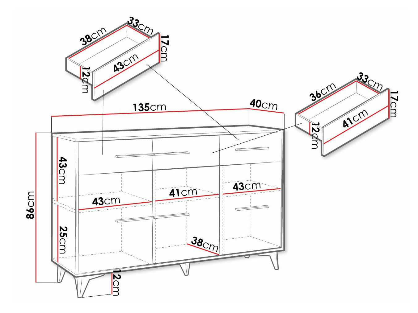 Kомод Avimora 100 (Грецкий орех)