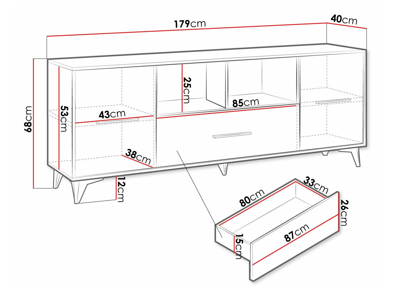 ТВ тумба Avimora 110 (Грецкий орех)