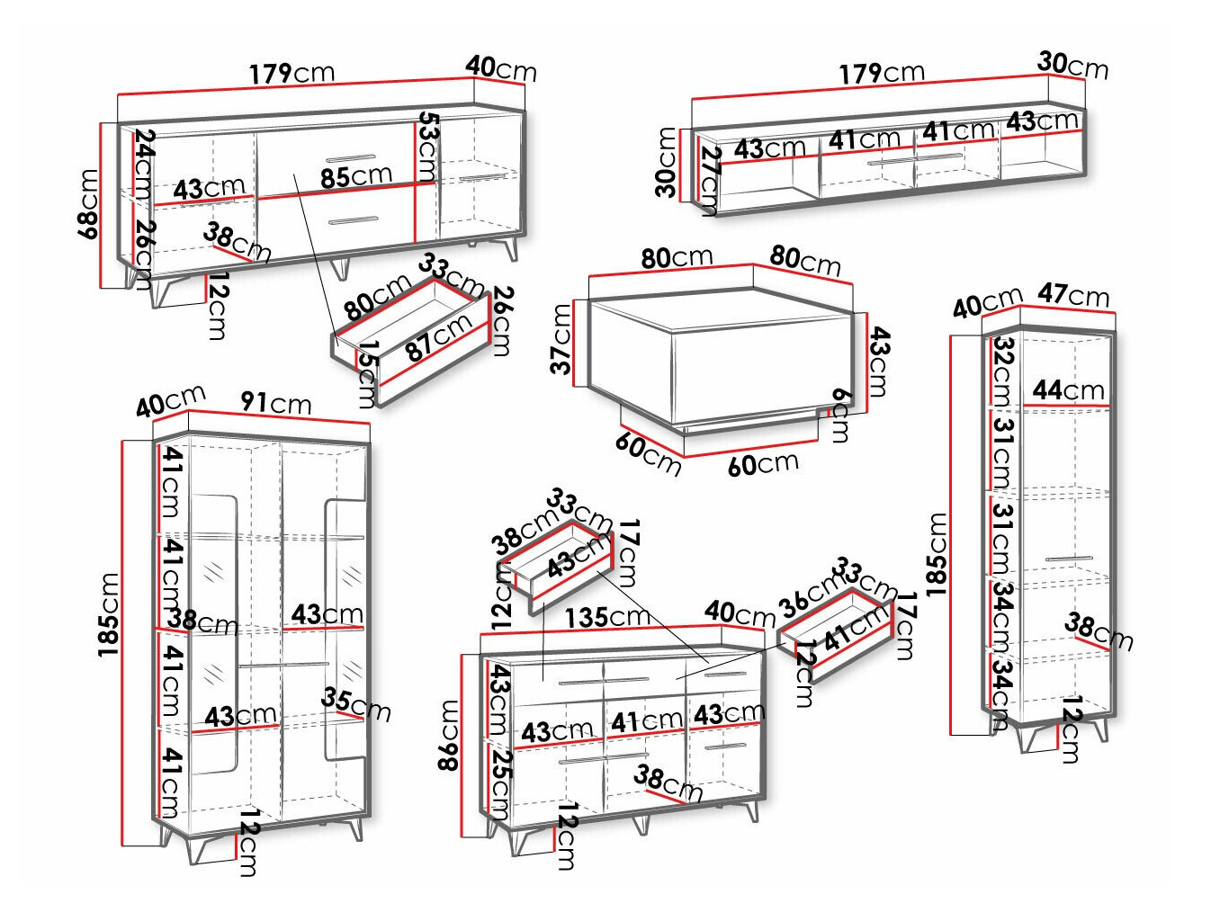 Viesistabas komplekts Avimora 112 (Riekstkoks)