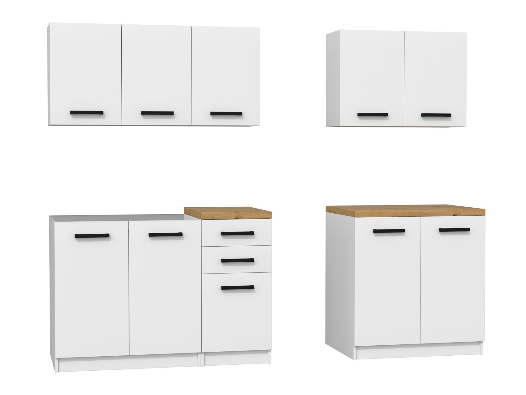 Virtuves komplekts Mandeville 240 (Matēts balts)