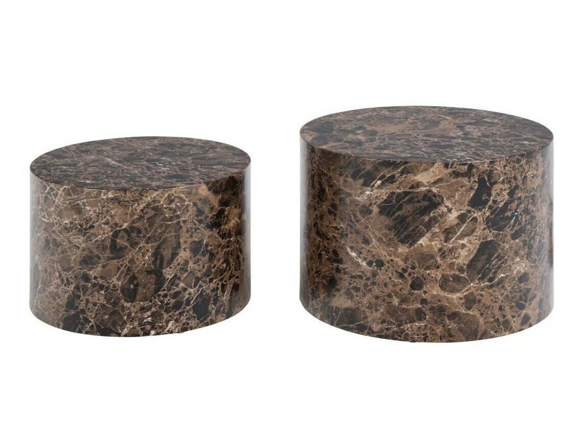 Žurnālu galdiņu komplekts Norsica 800 (Brūns marmors)