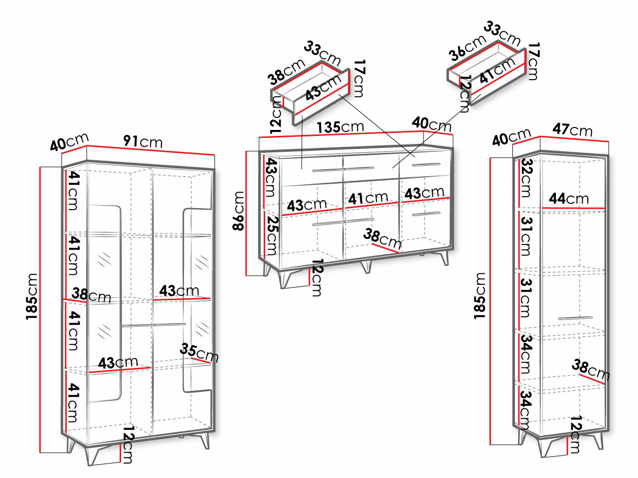 Набор для гостиной Avimora 113 (Грецкий орех)