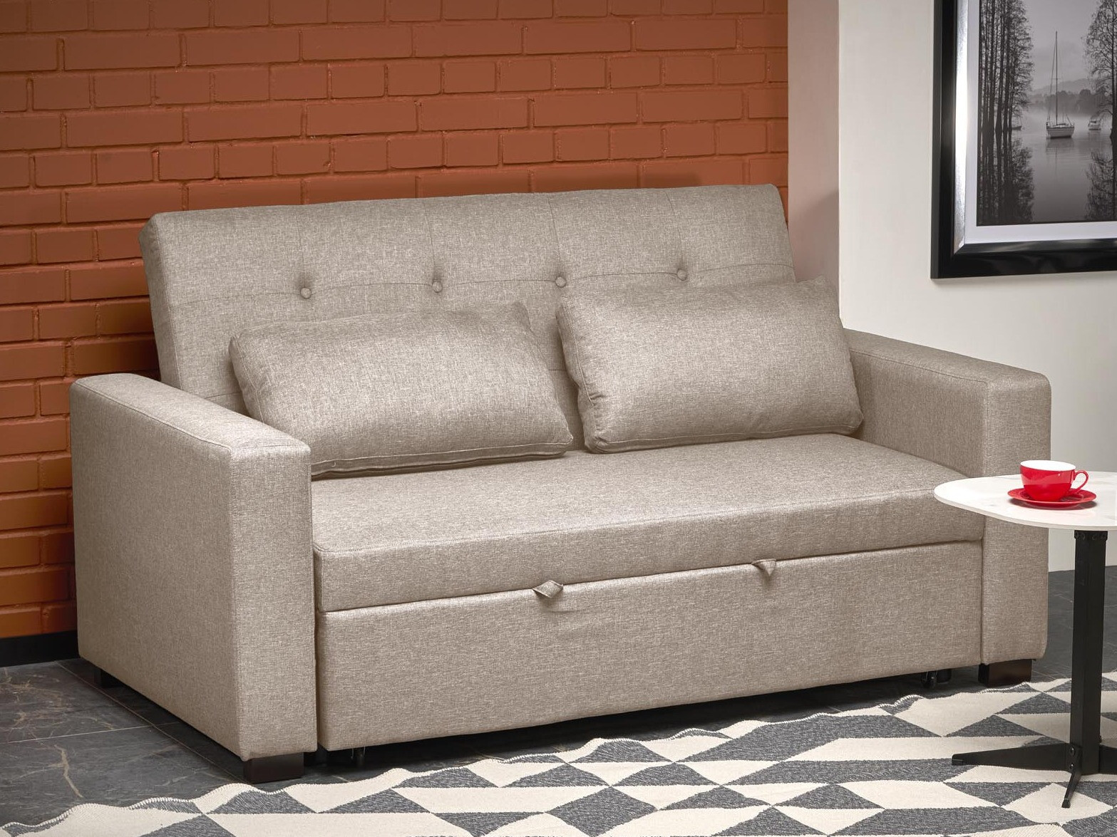 Dīvāns gulta Houston 1847 (Bēšs)