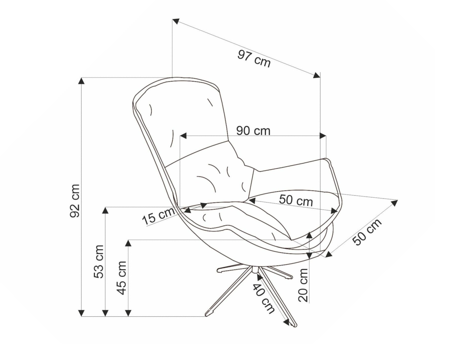 Кресло Houston 1846 (Оранжевый)