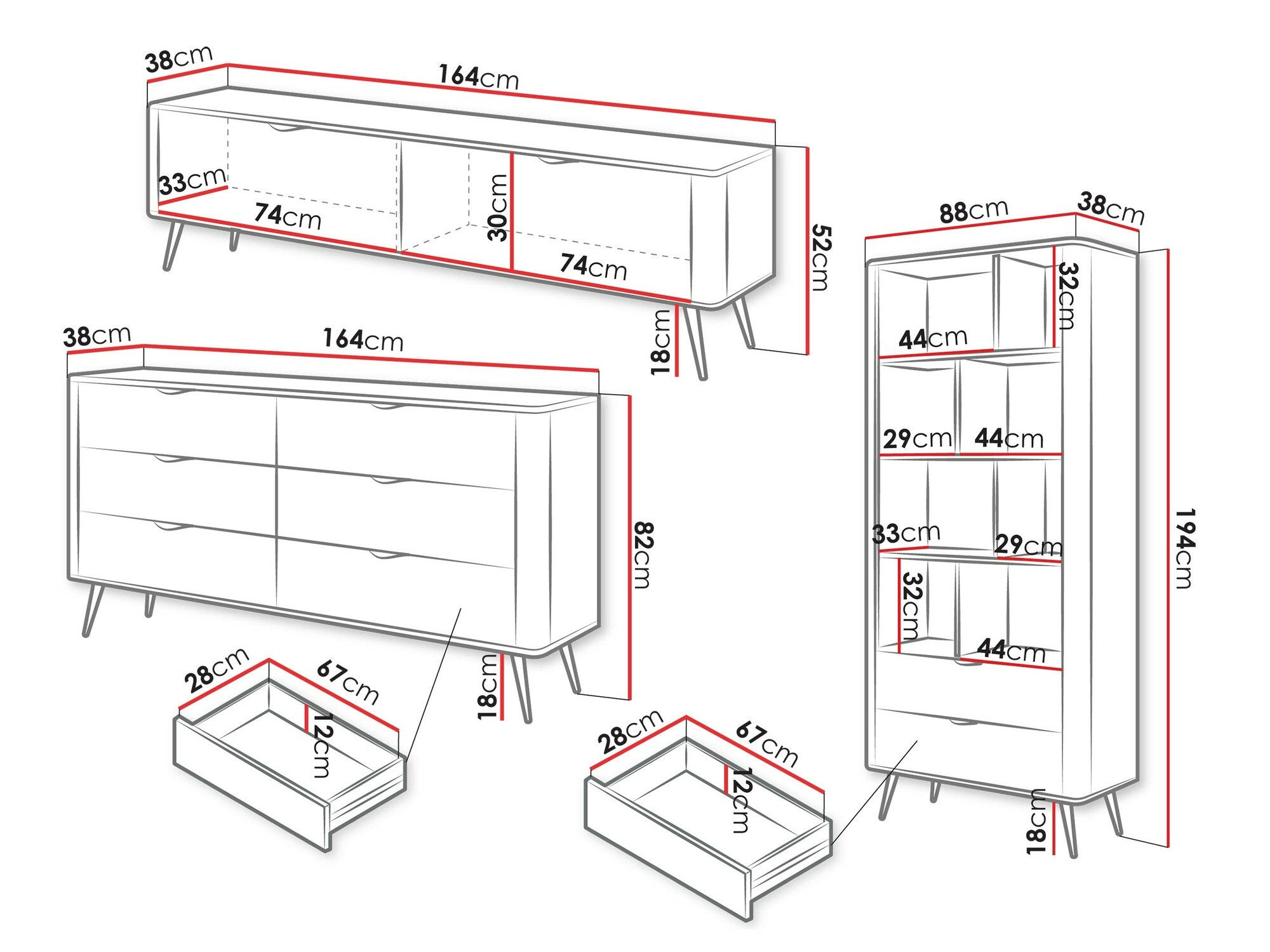 Viesistabas komplekts Versoe 109 (Grafīts)