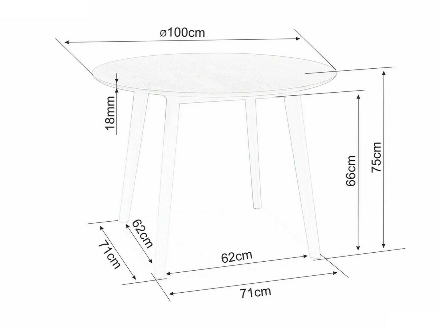 Cтол Detroit 522 (Дуб)