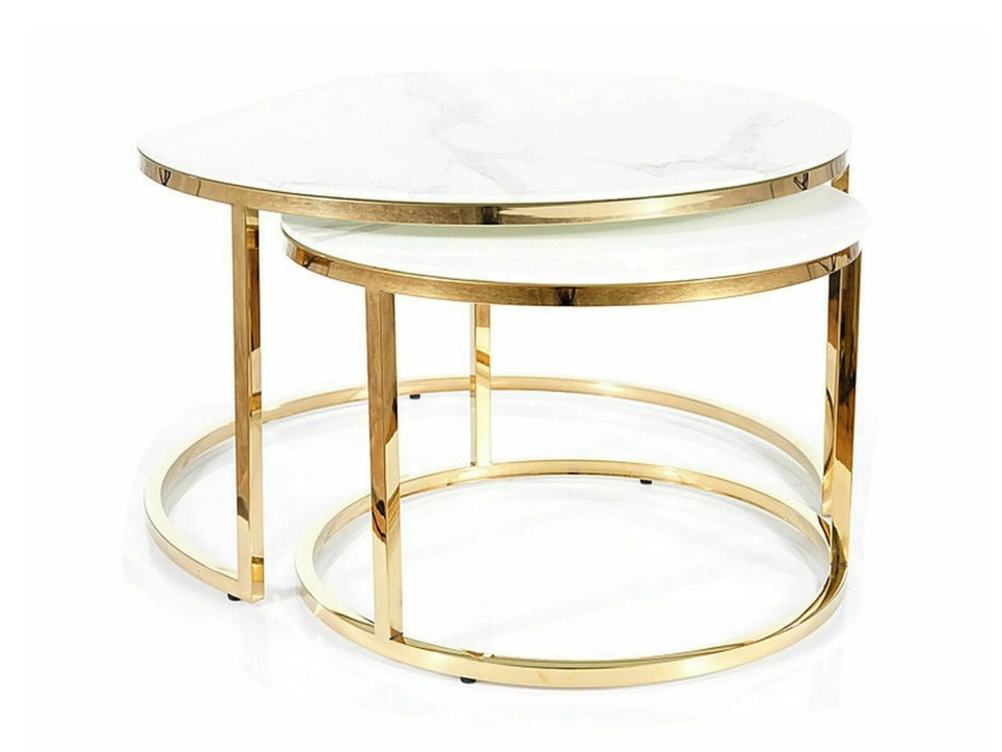 Комплект журнальных столиков Detroit 520 (Белый мрамор)