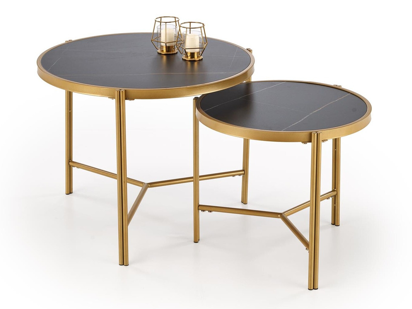 Комплект журнальных столиков Houston 1867 (Черный мрамор)