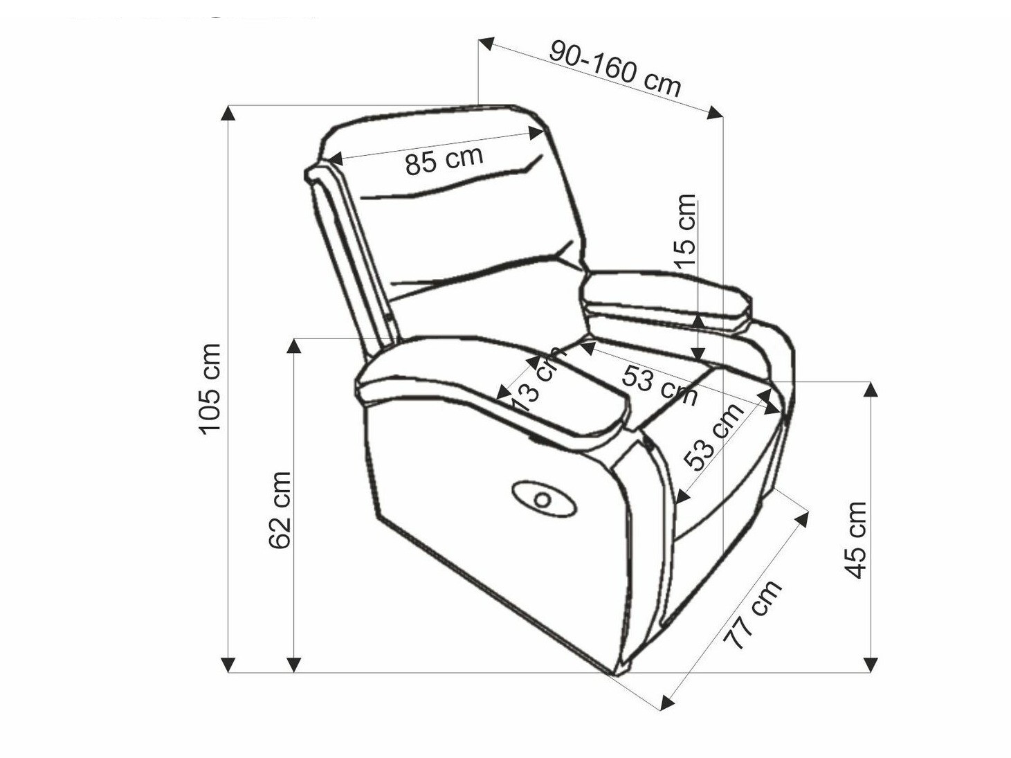 Кресло реглайнер Houston 1856 (Бежевый)