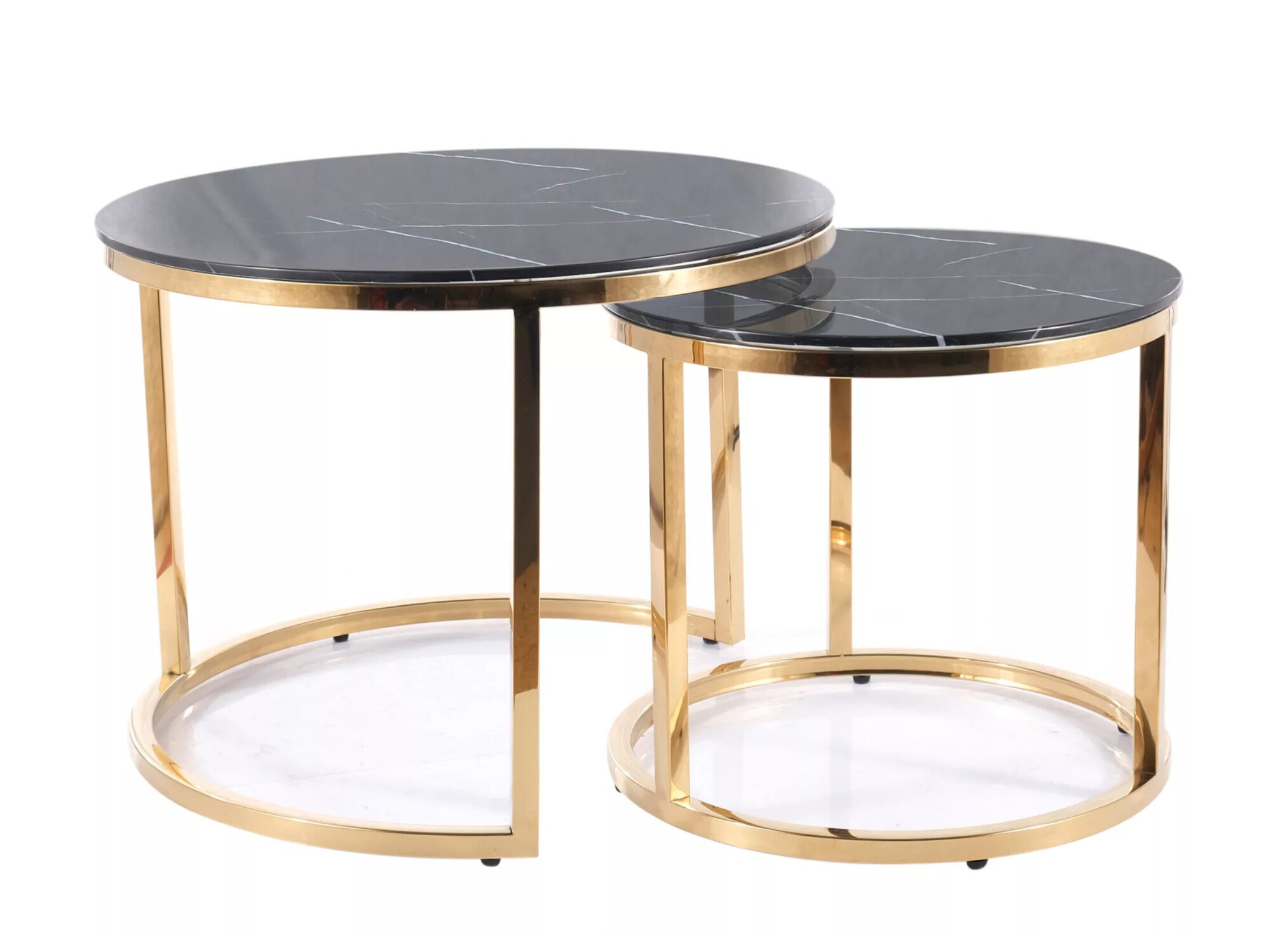 Žurnālu galdiņu komplekts Detroit 520 (Melnais marmors)