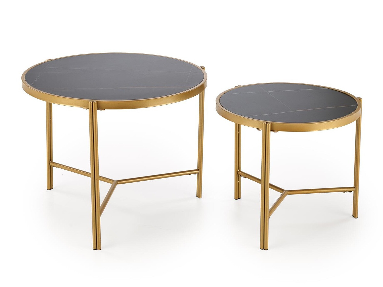 Žurnālu galdiņu komplekts Houston 1867 (Melnais marmors)