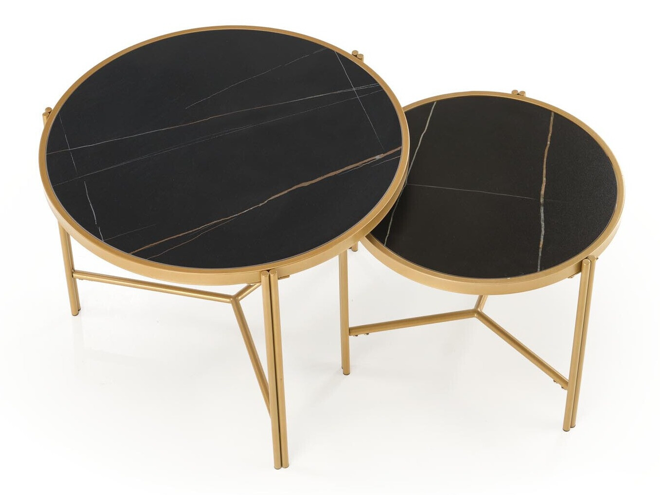 Žurnālu galdiņu komplekts Houston 1867 (Melnais marmors)