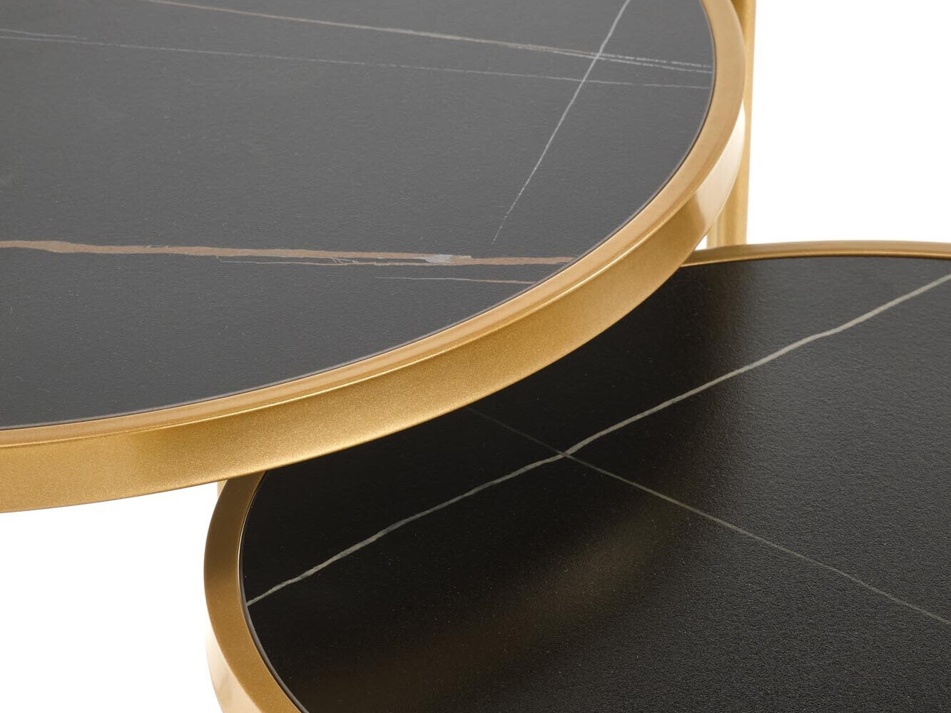 Žurnālu galdiņu komplekts Houston 1867 (Melnais marmors)