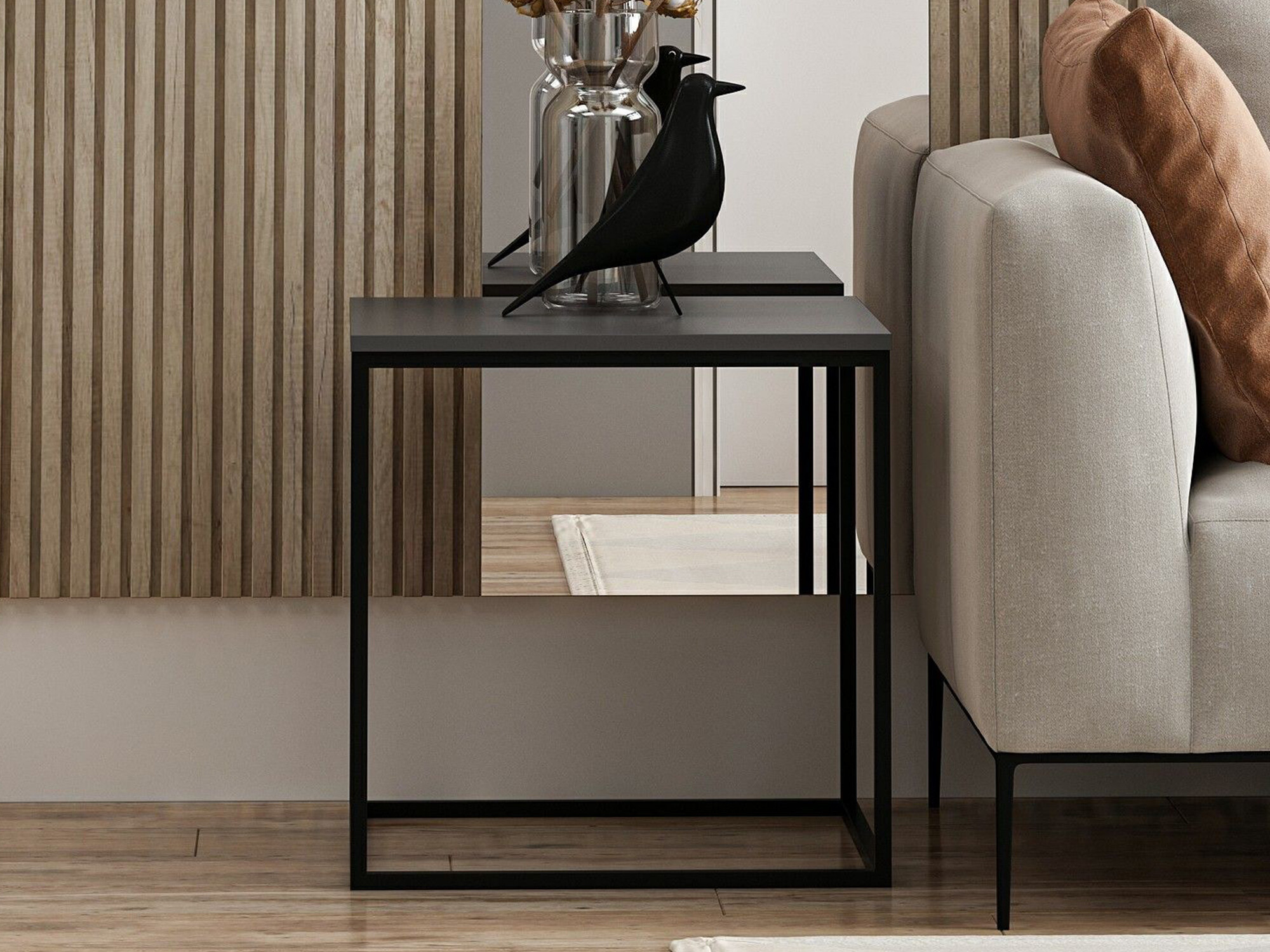 Kafijas galdiņš Kailua 1307 (Melns + Antracīts)