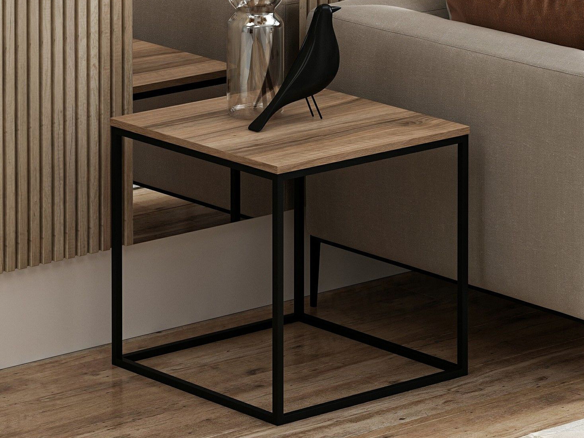 Kafijas galdiņš Kailua 1307 (Melns + Riekstkoks)