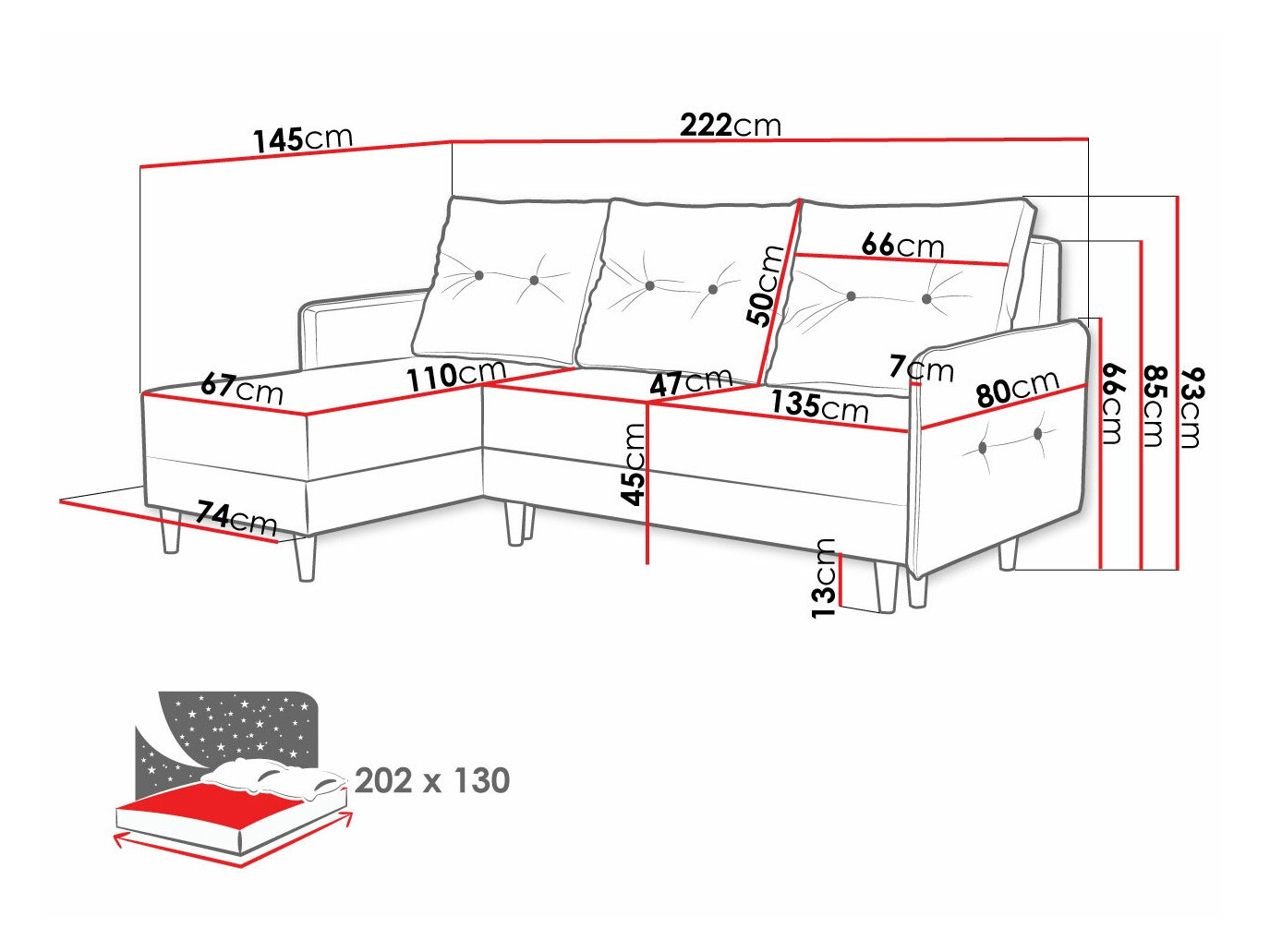 Stūra dīvāns Muncie 101 (Lux 29)