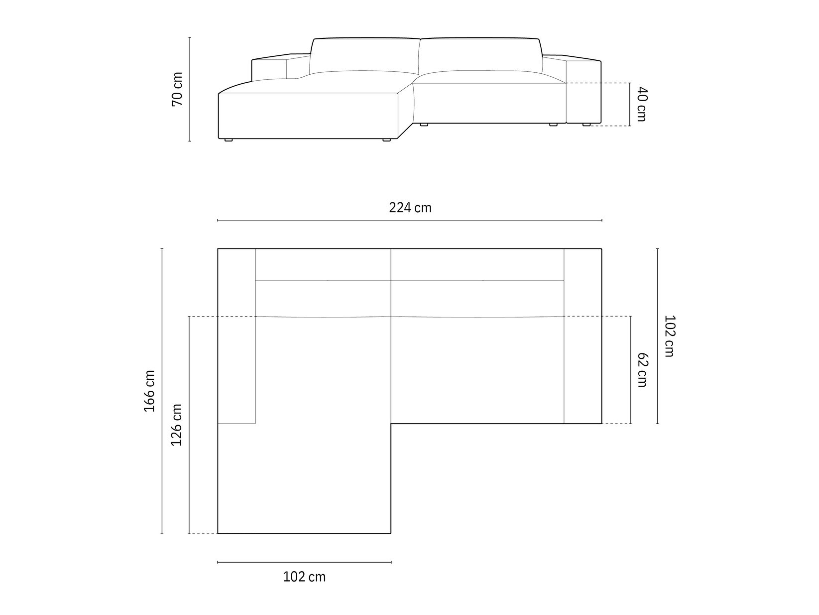 Stūra dīvāns Lomcalu 101 (Bluvel 86)