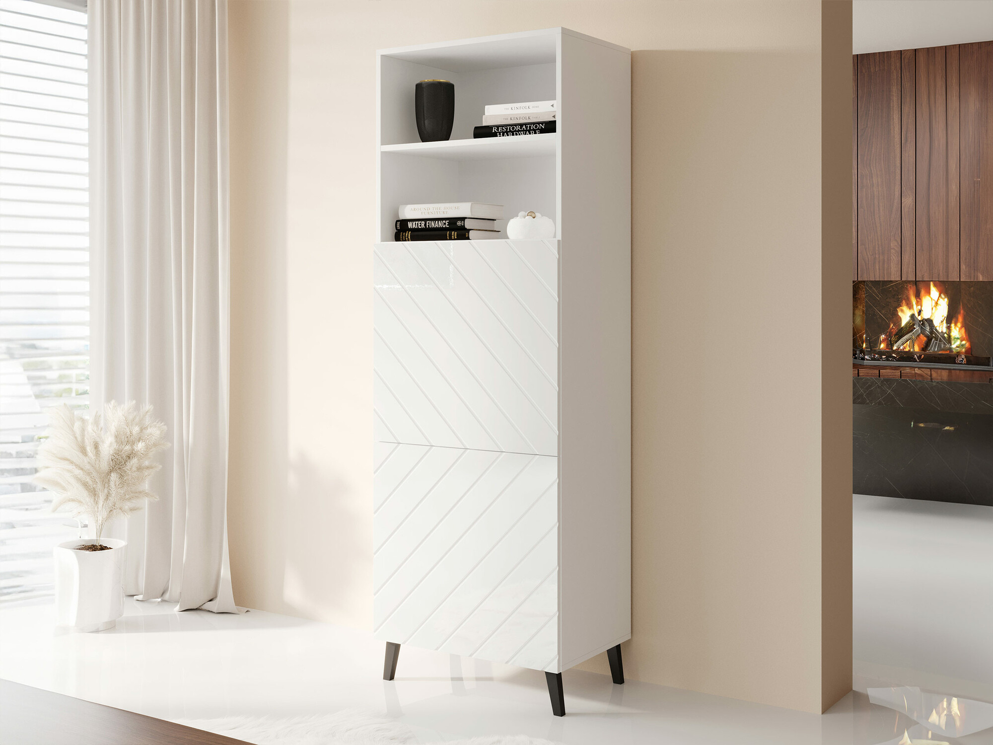 Plaukts Charlotte 178 (Balts + Glancēts balts)