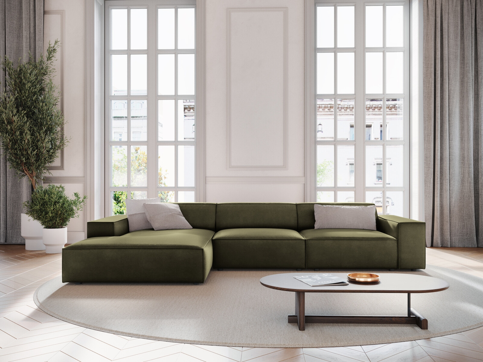 Угловой диван Lomcalu 102 (Bluvel 77)