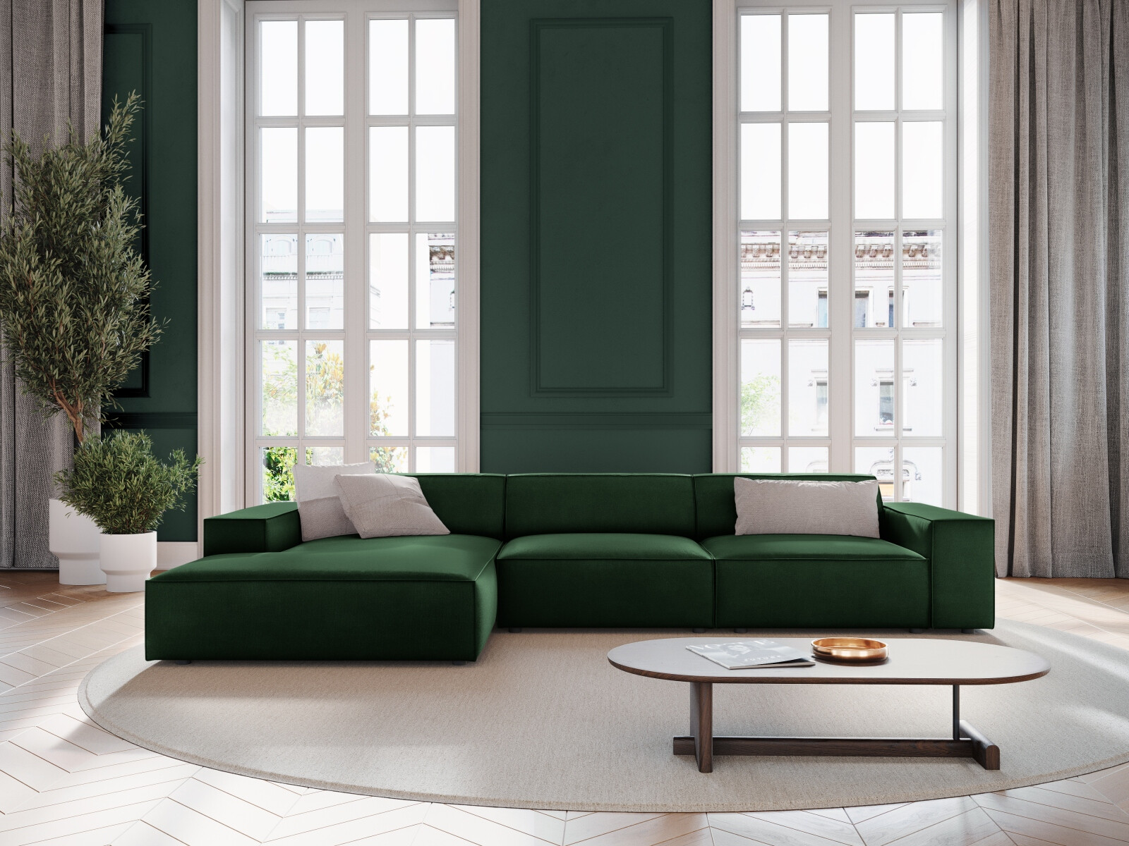 Угловой диван Lomcalu 102 (Bluvel 78)