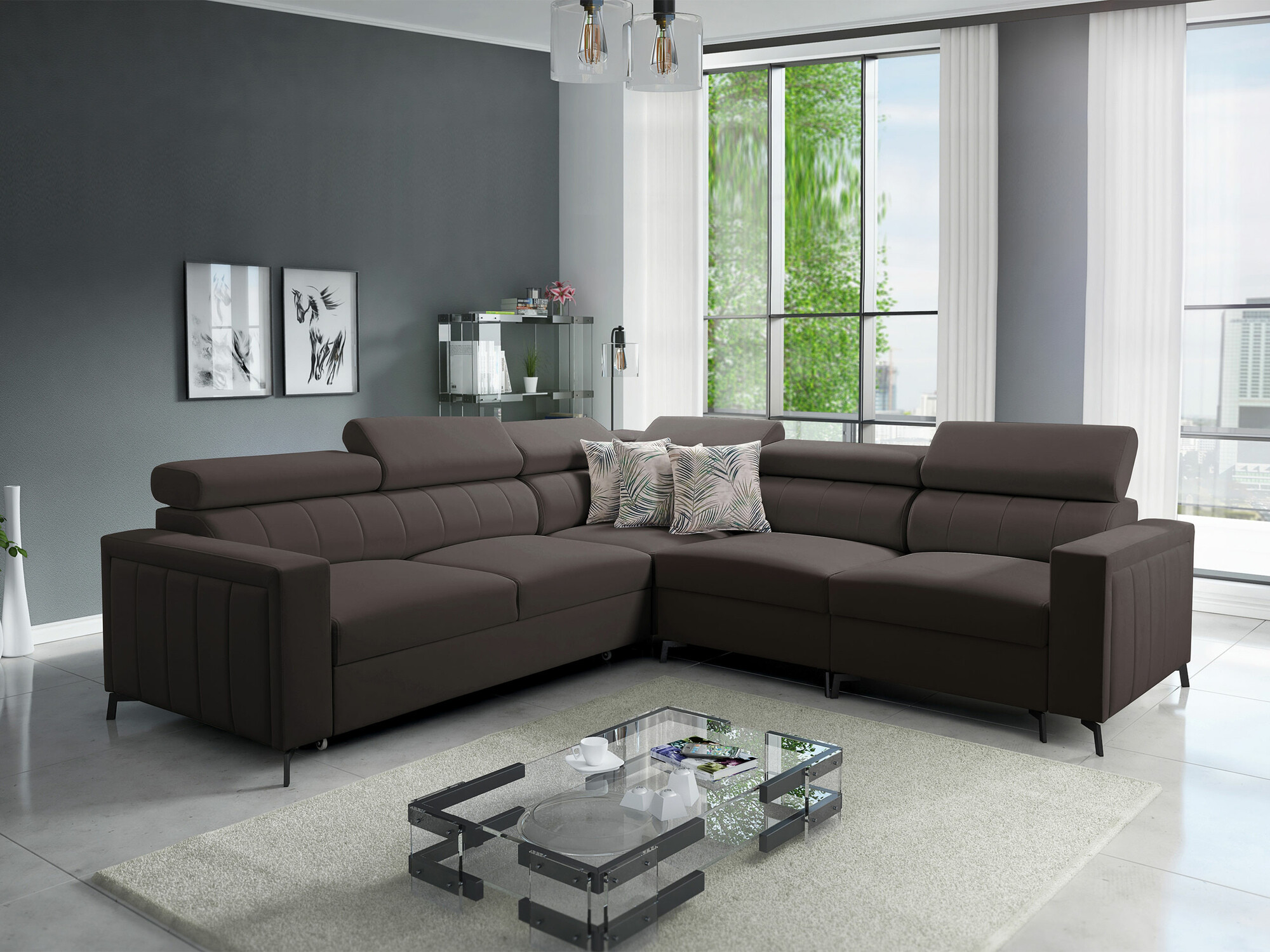 Угловой диван Sarasota 152 (Mono 234 + Botanical 36)