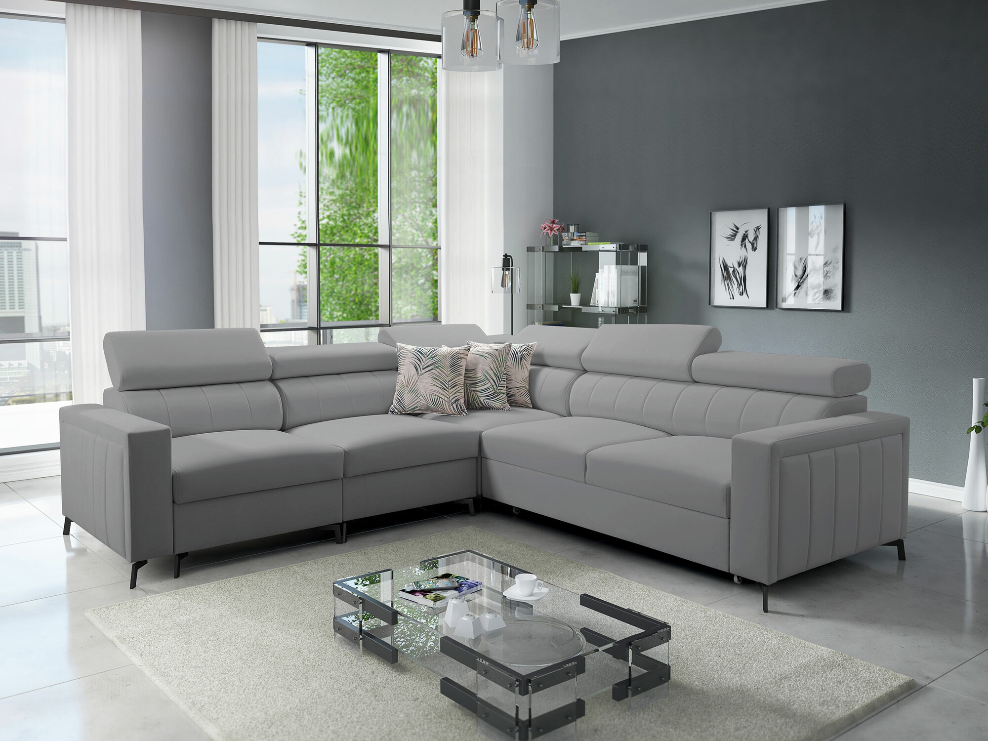 Угловой диван Sarasota 152 (Mono 244 + Botanical 36)