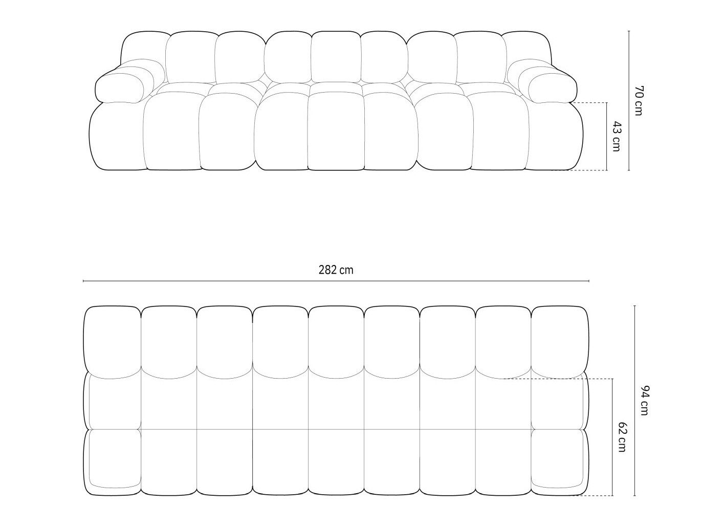 Moduļu dīvāns Caltenu 107 (Riviera 97)