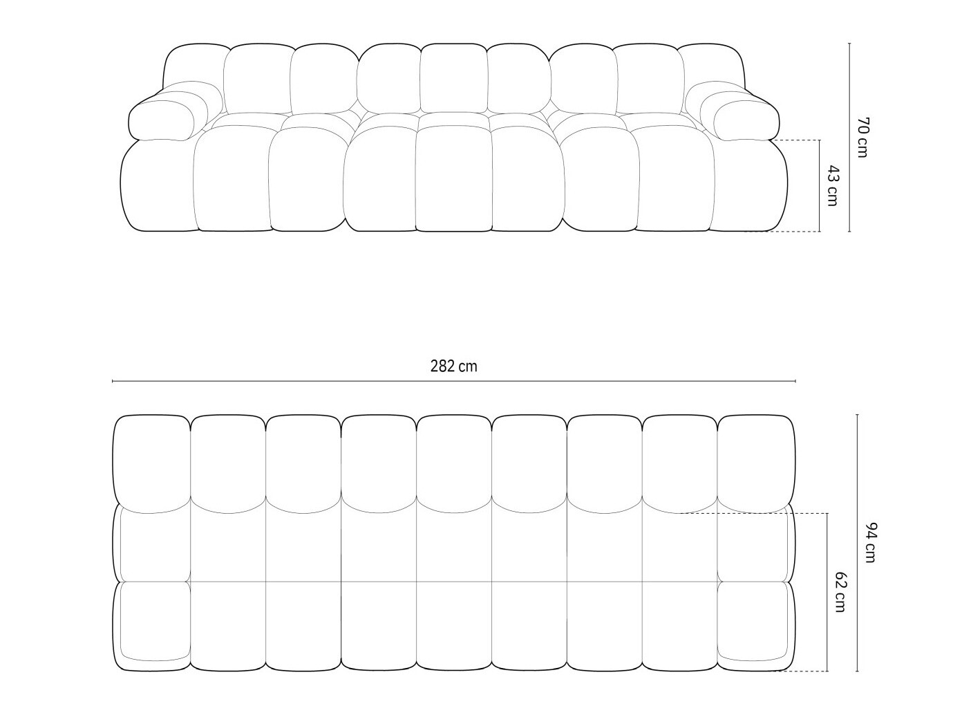 Moduļu dīvāns Caltenu 107 (Sonic 19)