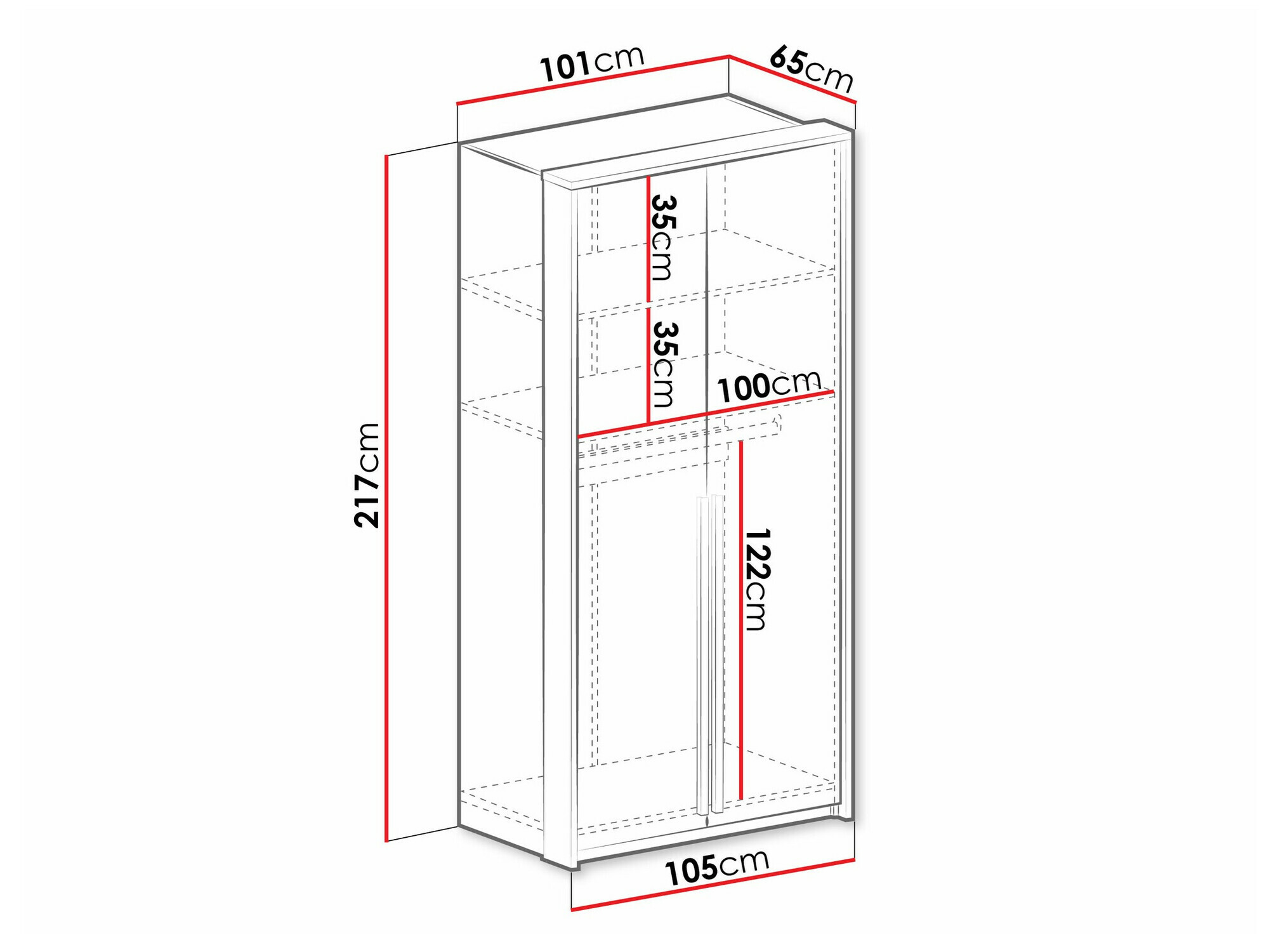 Шкаф Calcalo 100 (Бежевый)